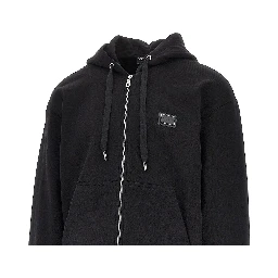 Cotton sweatshirt with log plate