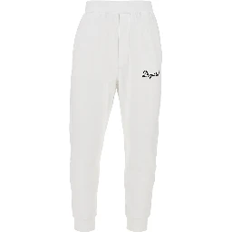 Cotton sweatpants with logo embroidery