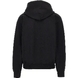 Cotton sweatshirt with log plate