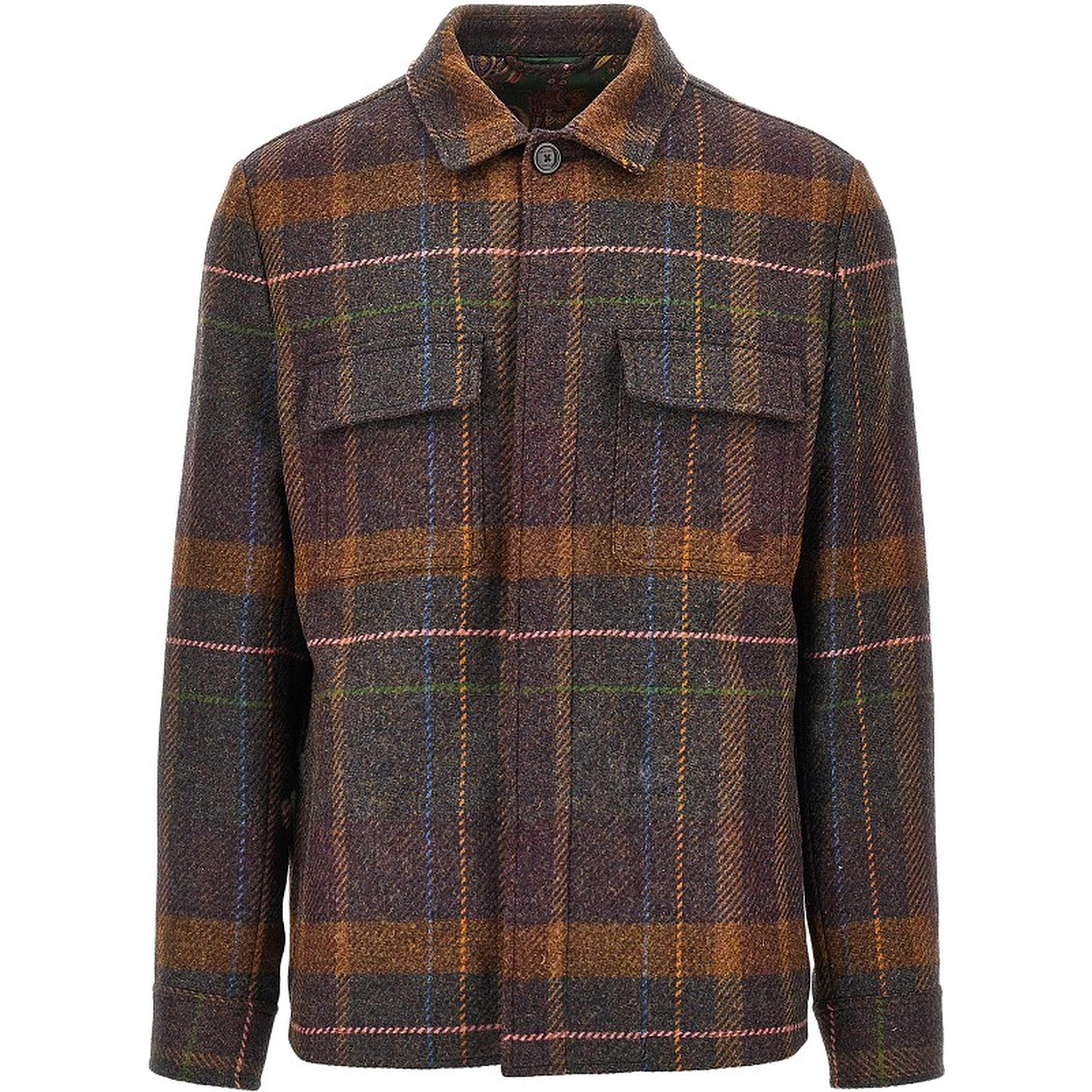 Cashmere and wool overshirt