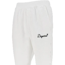Cotton sweatpants with logo embroidery