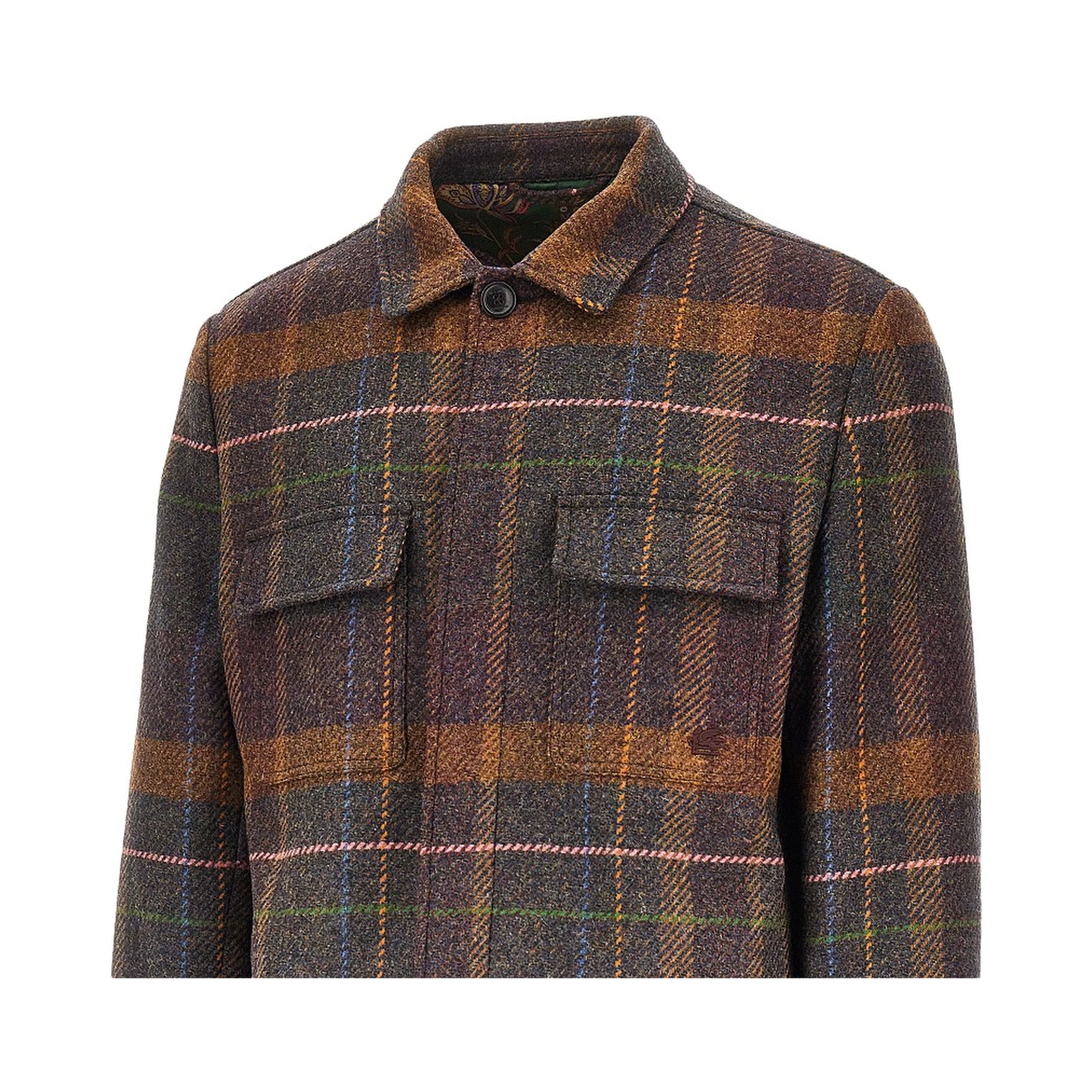 Cashmere and wool overshirt