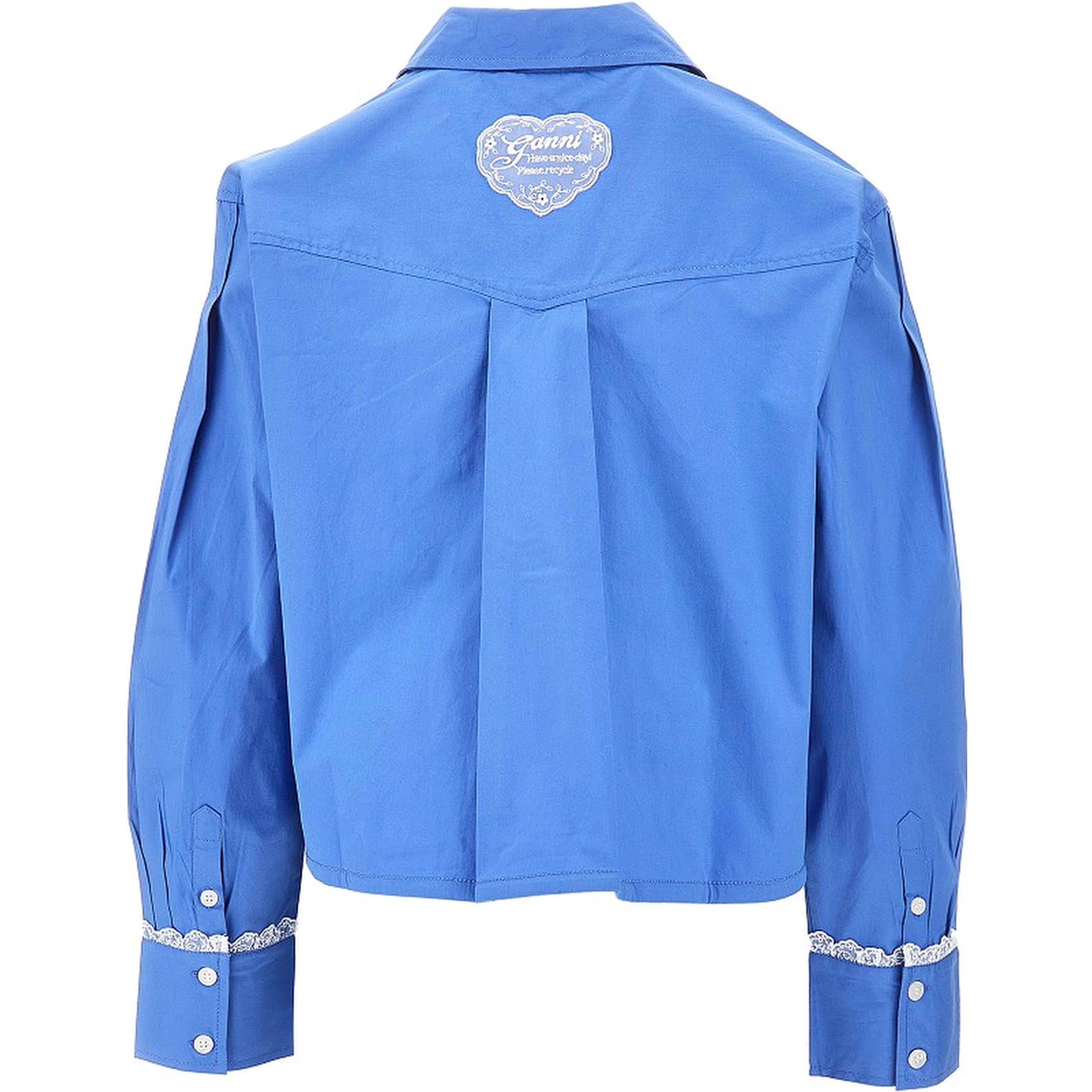 Poplin shirt with logo embroidery