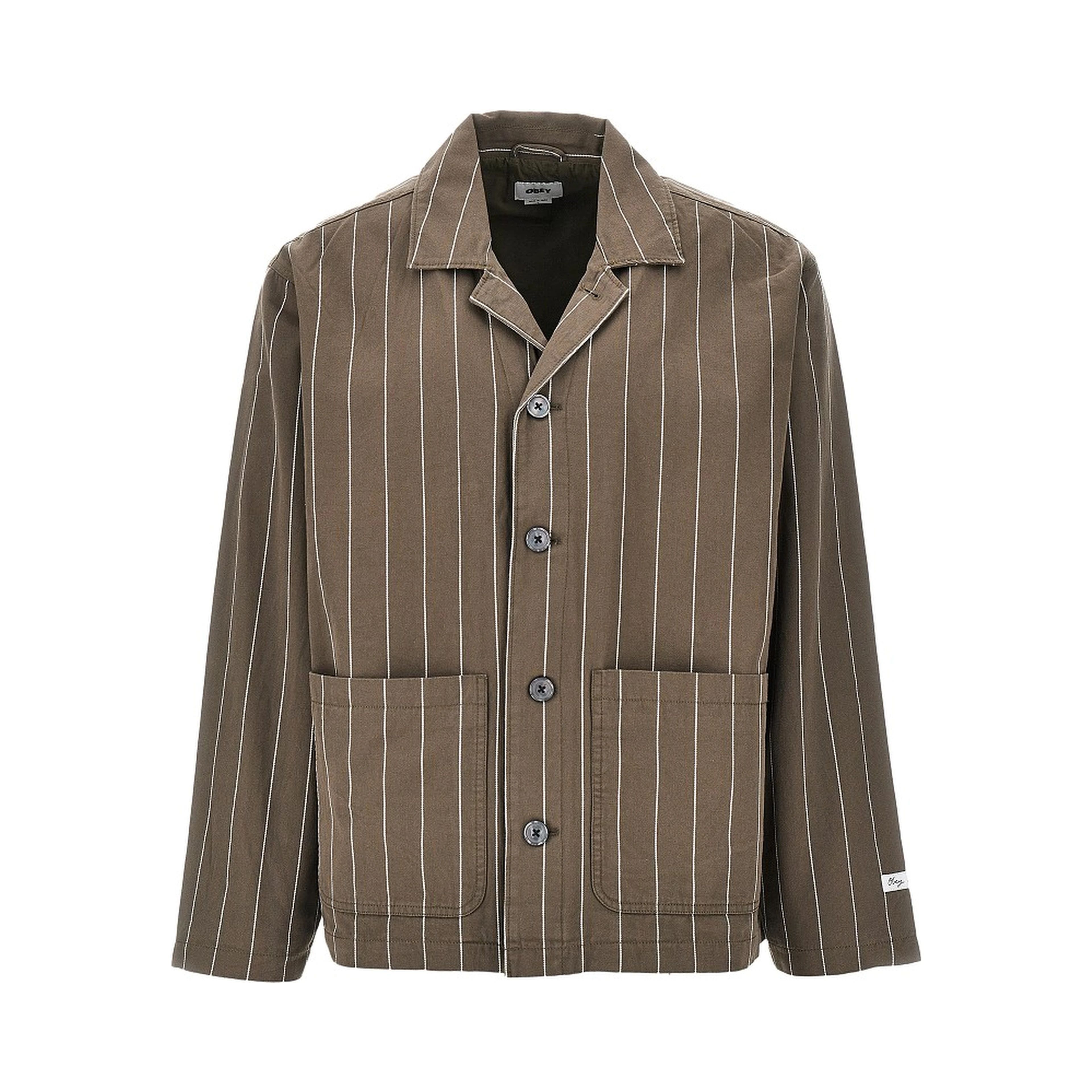 'Locus' pinstriped cotton jacket