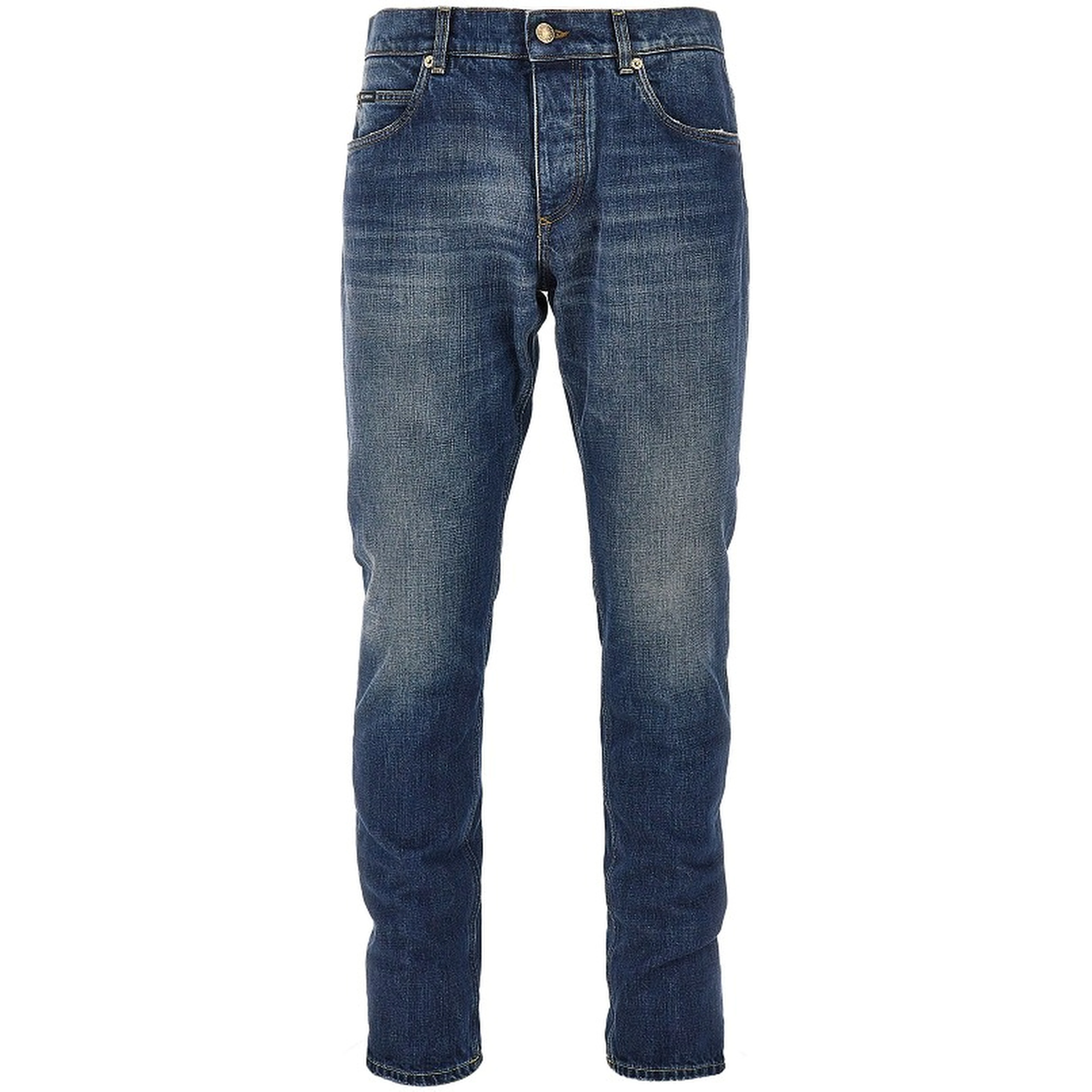 Regular Fit jeans with logo plate