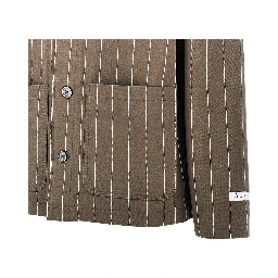 'Locus' pinstriped cotton jacket