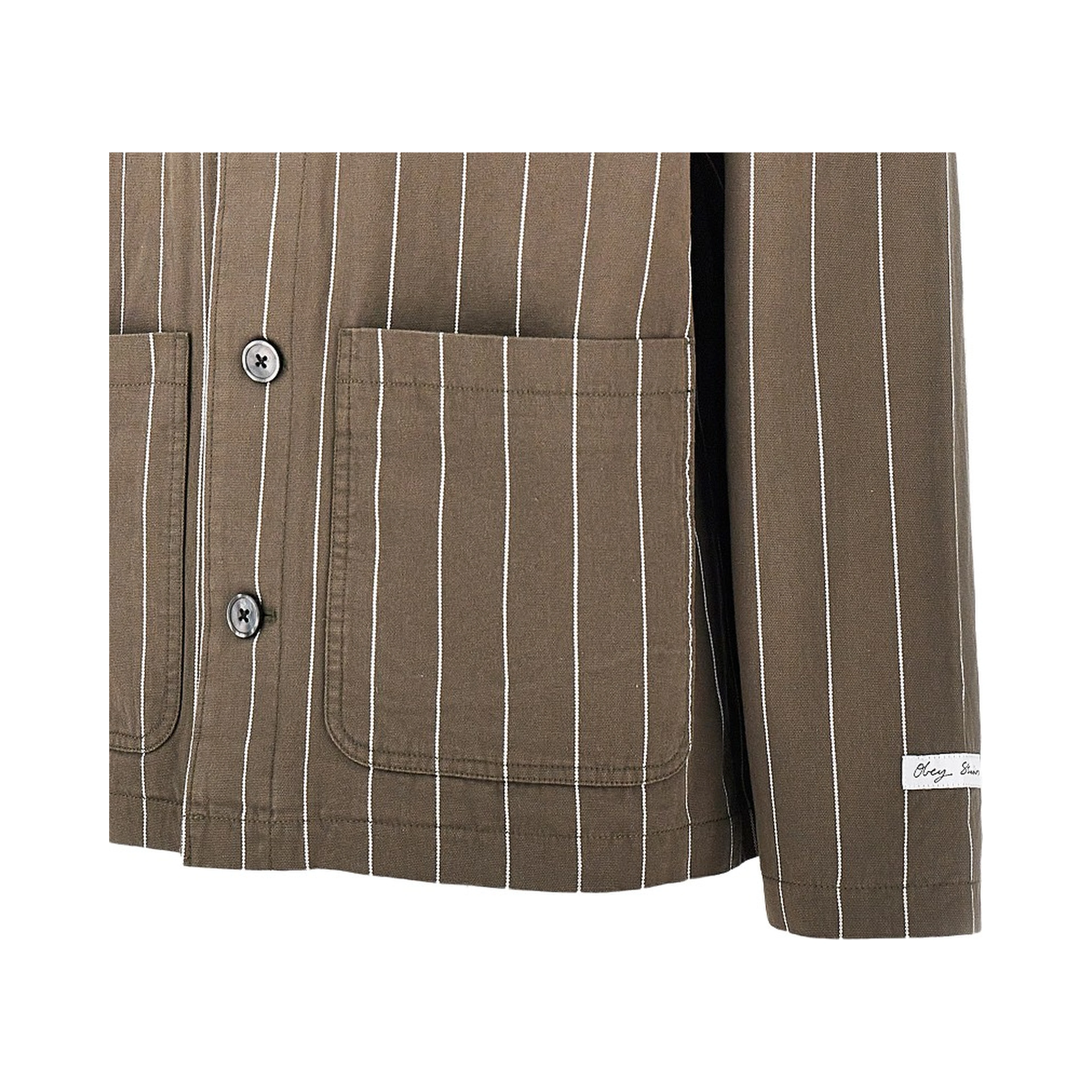 'Locus' pinstriped cotton jacket
