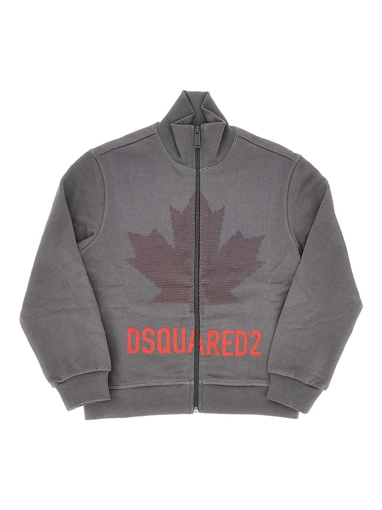 Cotton sweatshirt with logo print