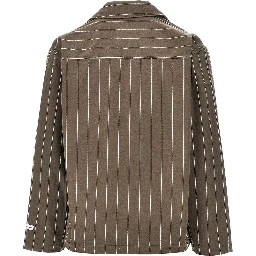 'Locus' pinstriped cotton jacket