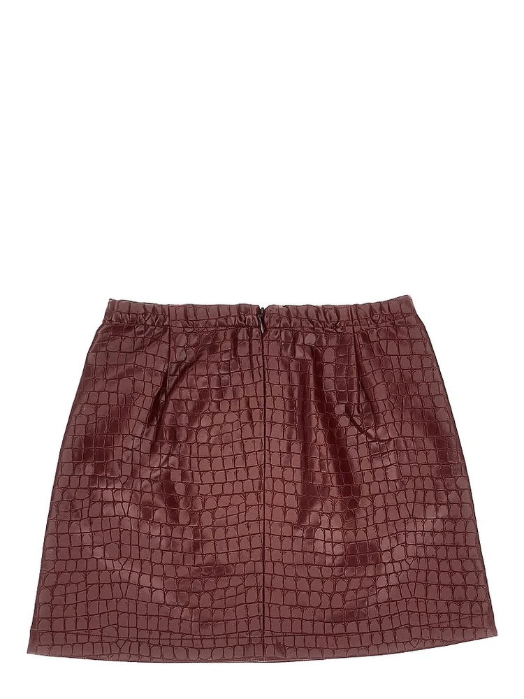 'Parise' mini skirt with croco-effect alternative