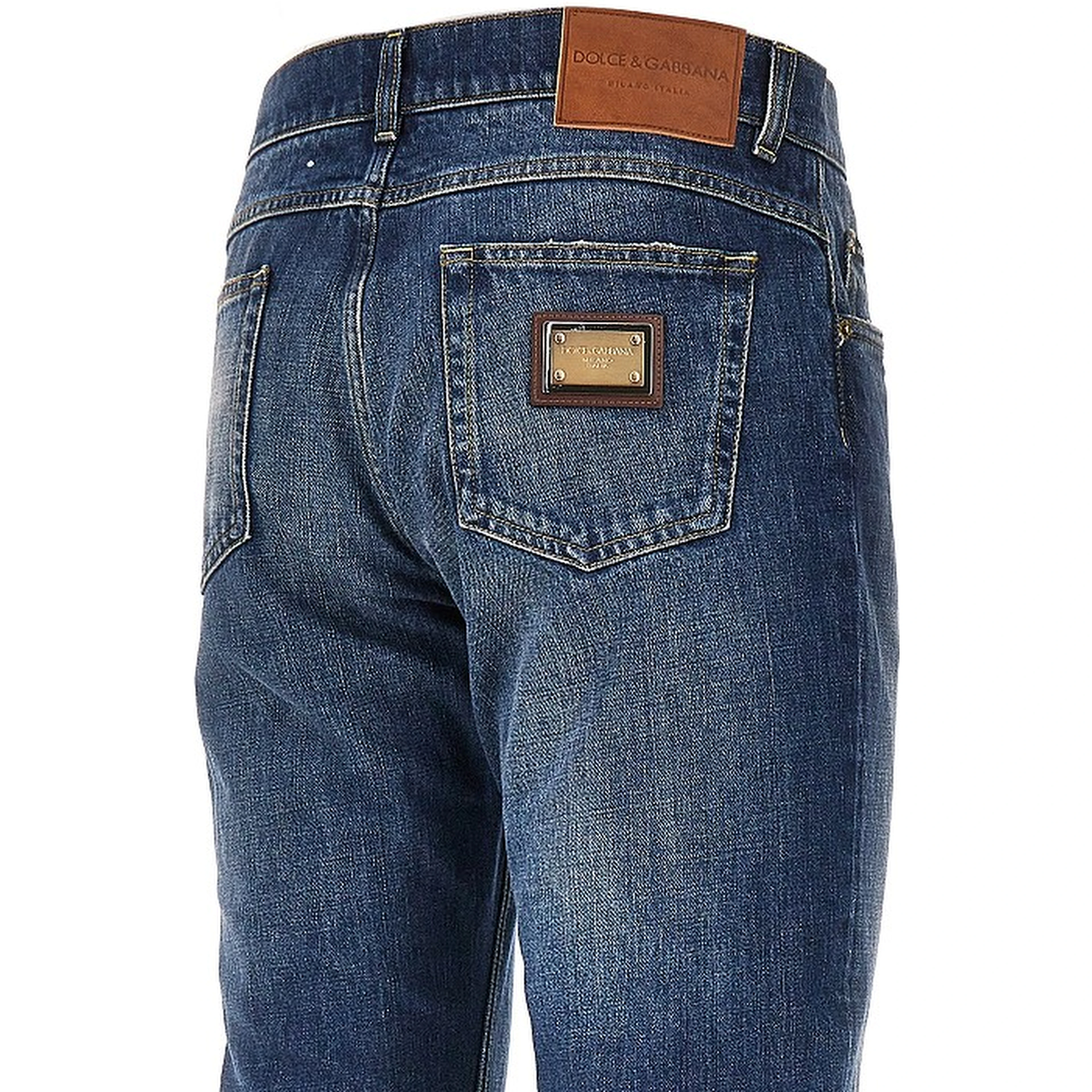 Regular Fit jeans with logo plate