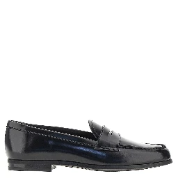 'Natalie' fumé polished leather loafers