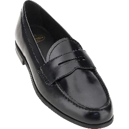 'Natalie' fumé polished leather loafers