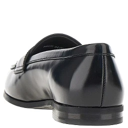 'Natalie' fumé polished leather loafers