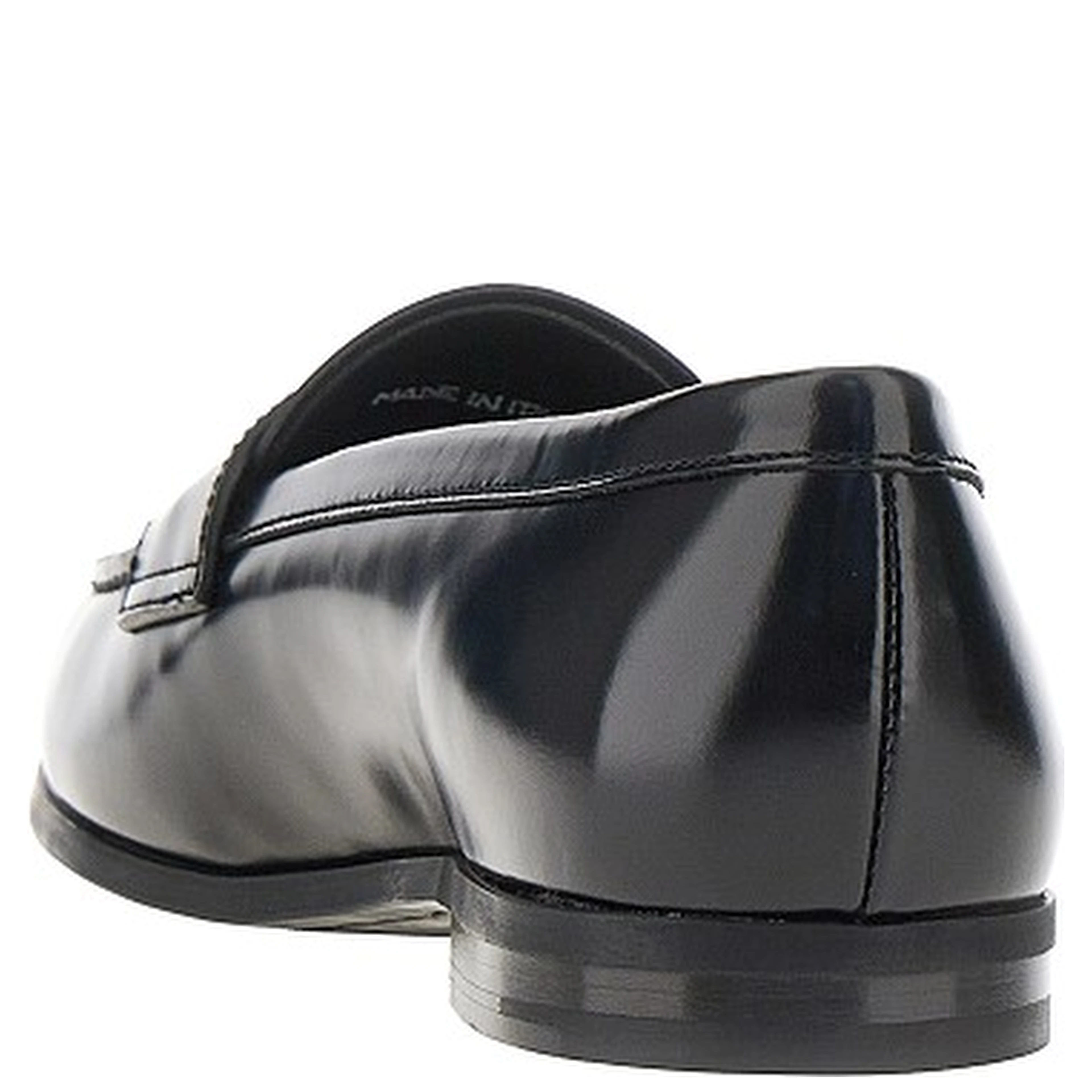 'Natalie' fumé polished leather loafers