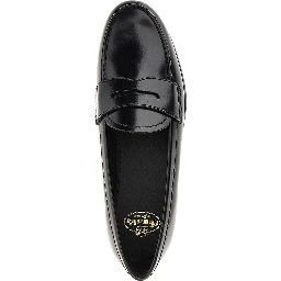 'Natalie' fumé polished leather loafers