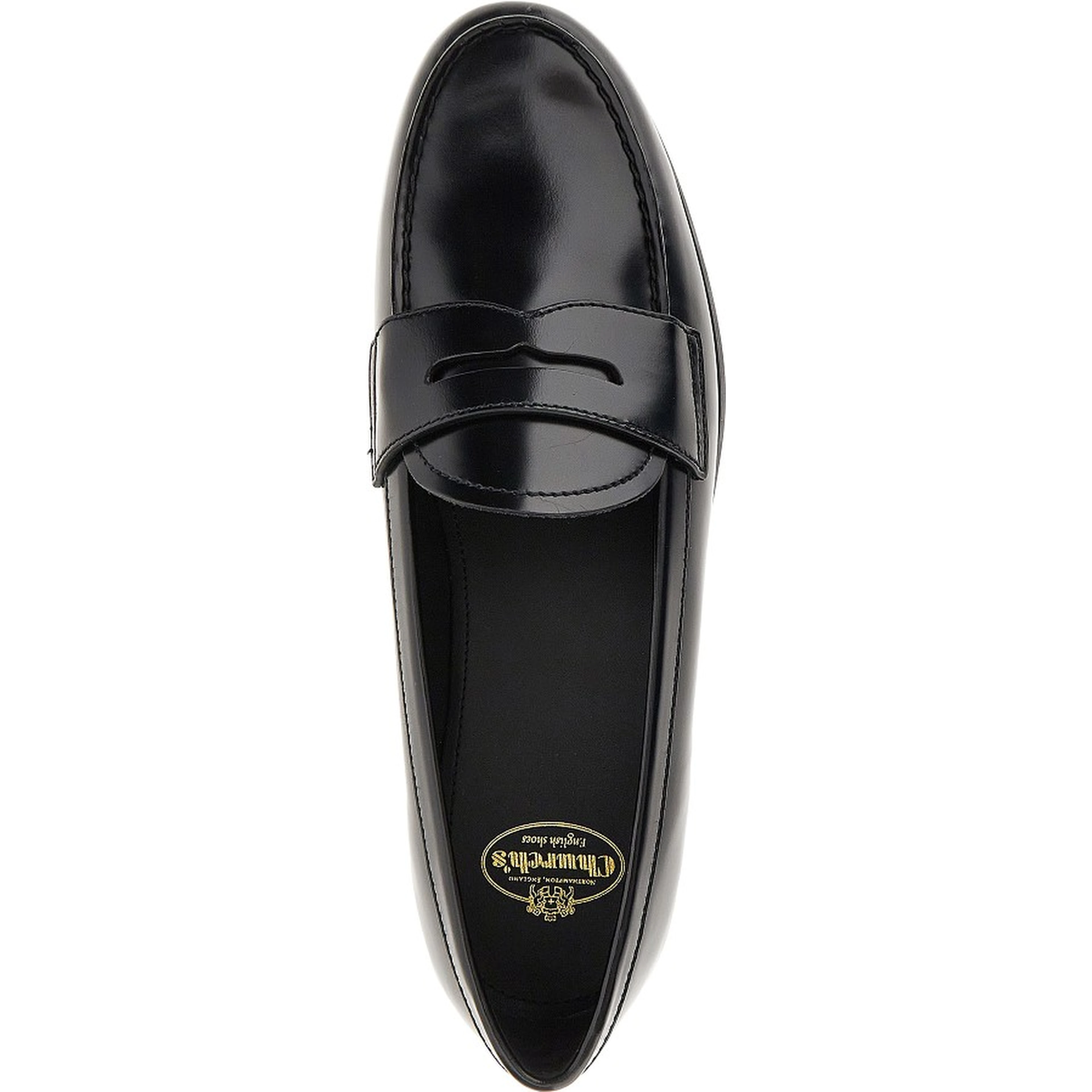 'Natalie' fumé polished leather loafers