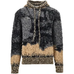 Mohair-blend sweatshirt with jacquard motif