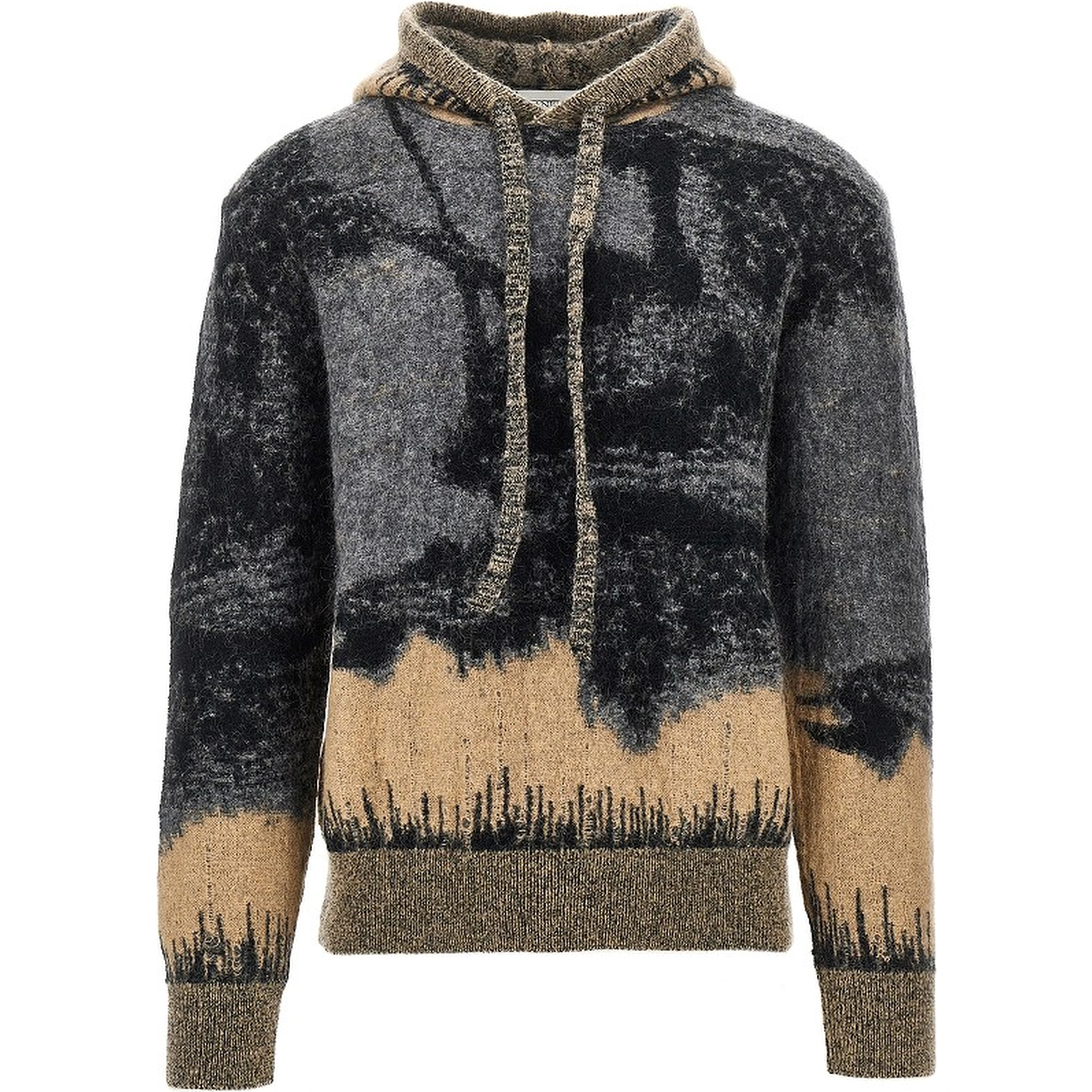 Mohair-blend sweatshirt with jacquard motif