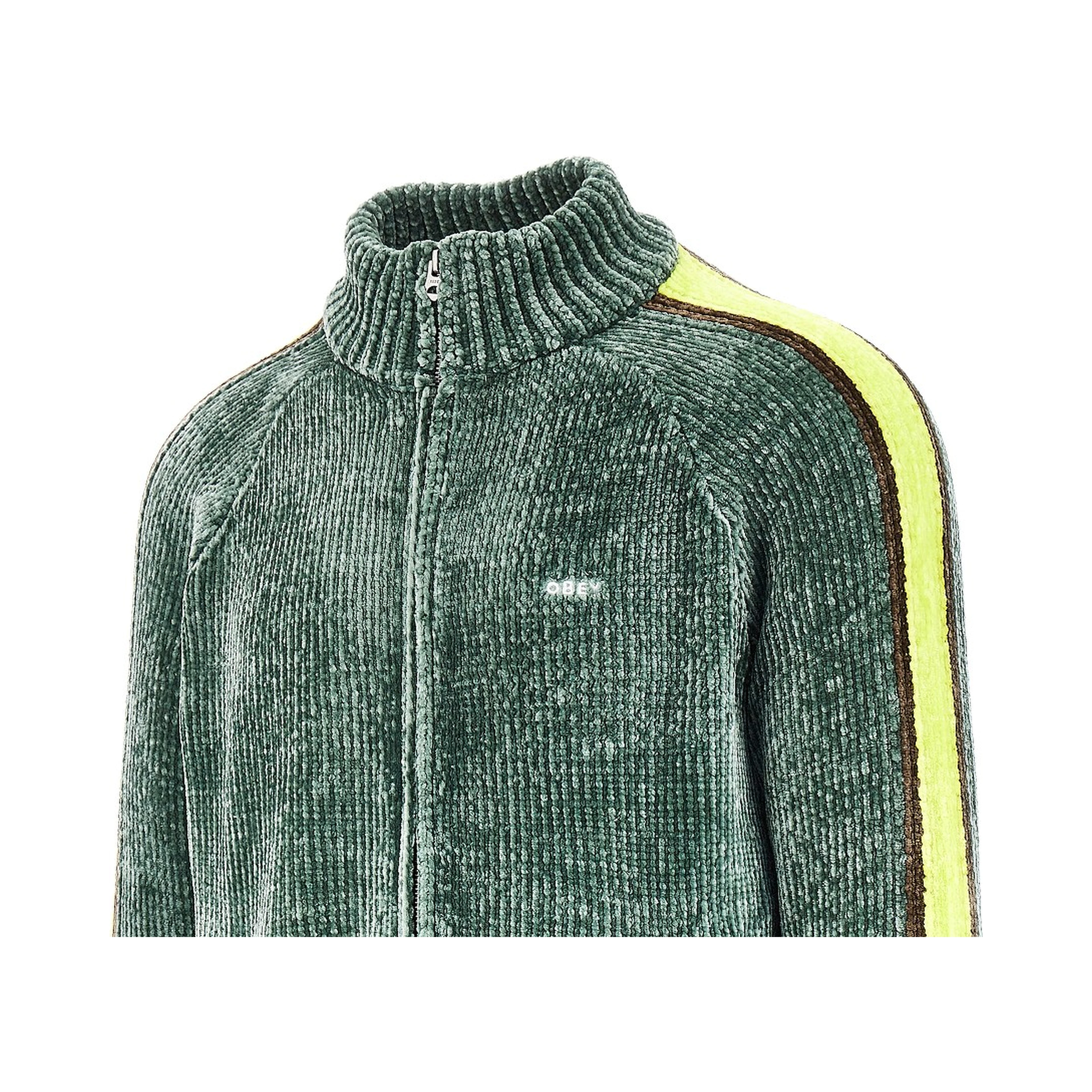 Chenille cardigan with logo embroidery