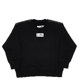 Crewneck sweatshirt with logo label