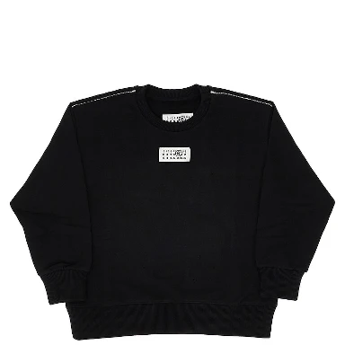 Crewneck sweatshirt with logo label