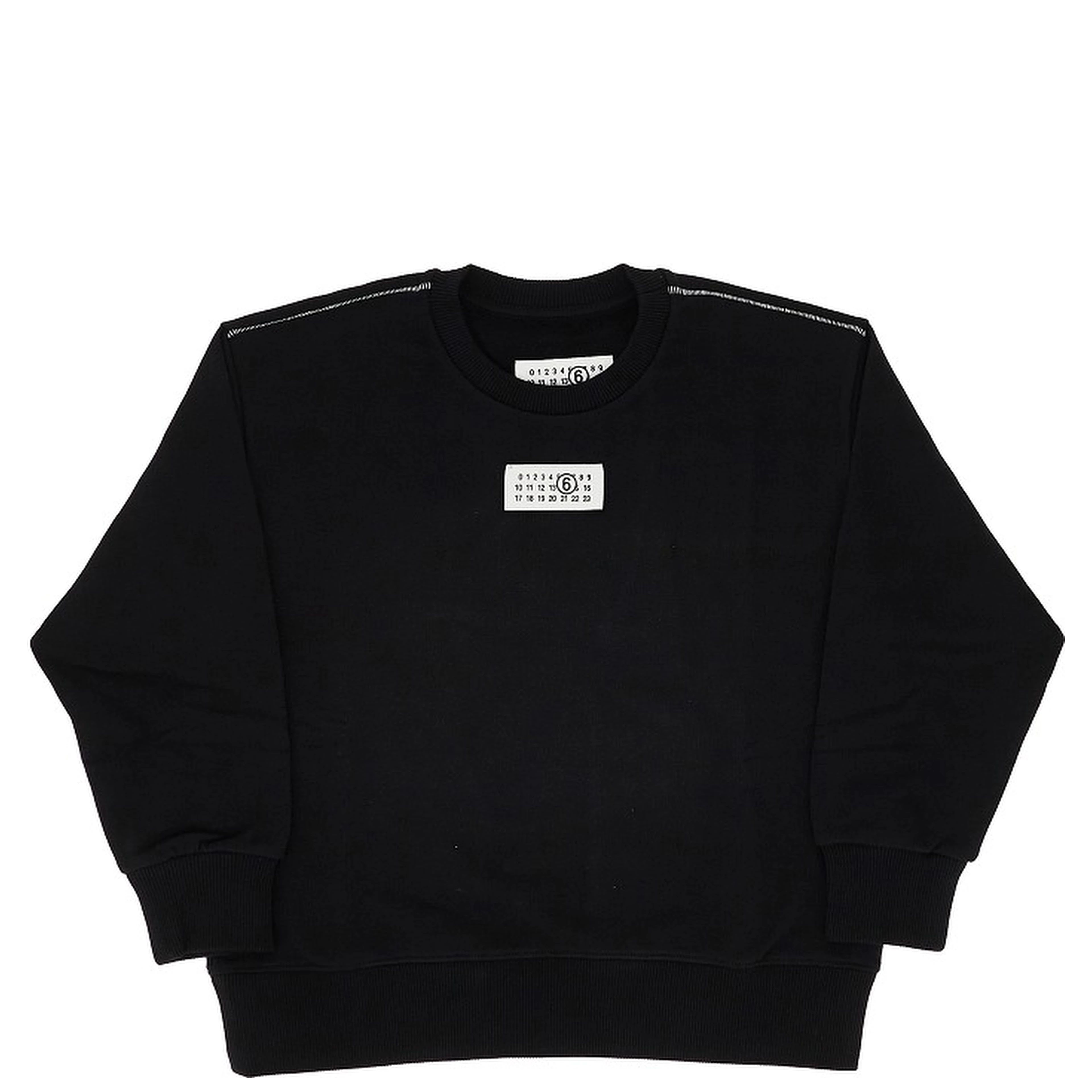 Crewneck sweatshirt with logo label