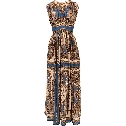'Mahon' Paisley silk long dress