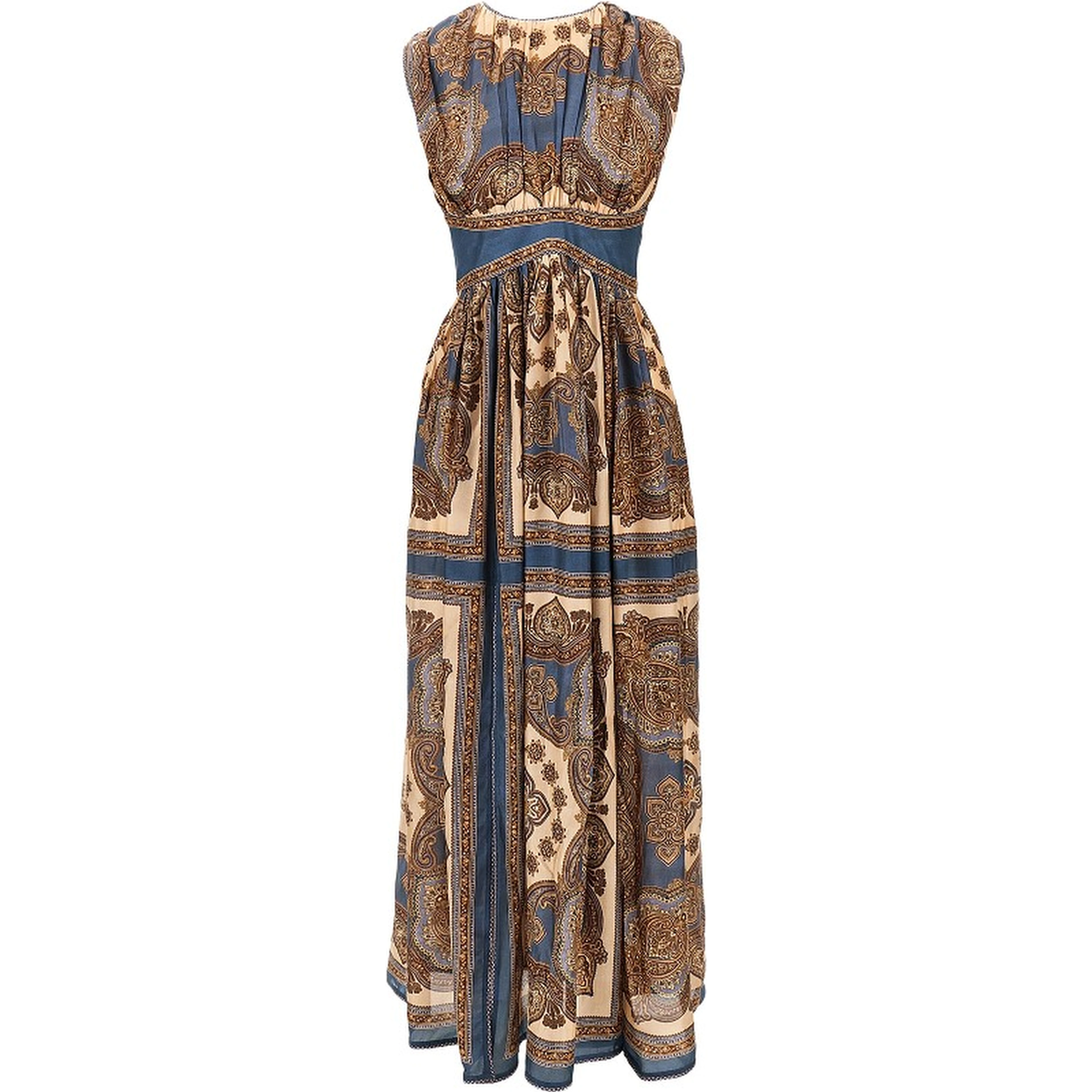 'Mahon' Paisley silk long dress
