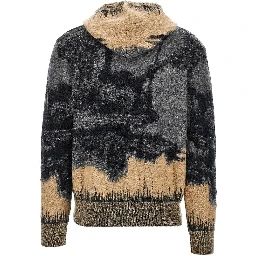 Mohair-blend sweatshirt with jacquard motif