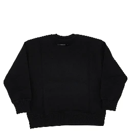 Crewneck sweatshirt with logo label