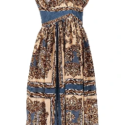 'Mahon' Paisley silk long dress