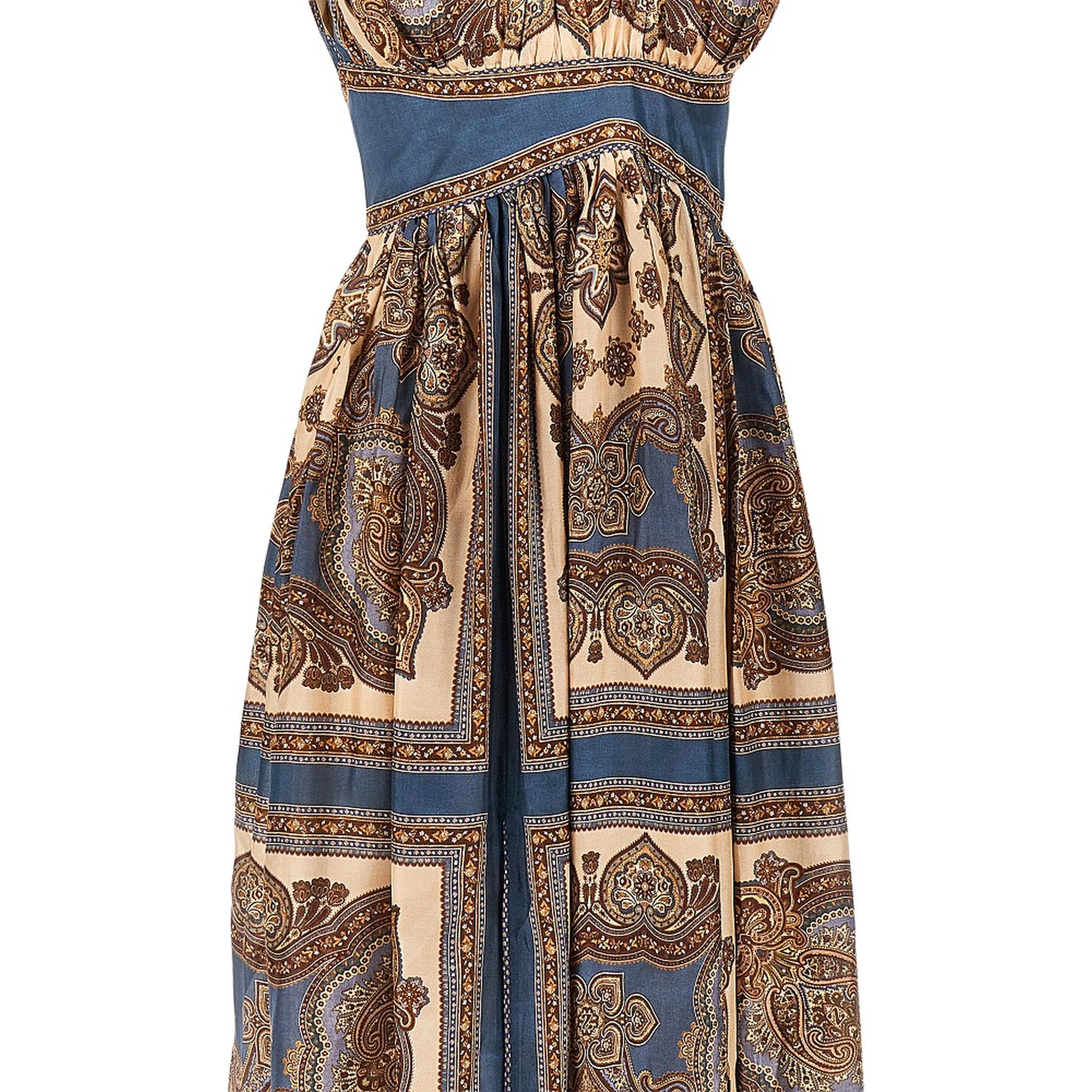 'Mahon' Paisley silk long dress