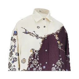 Silk shirt with 'Stolen Jewels' print
