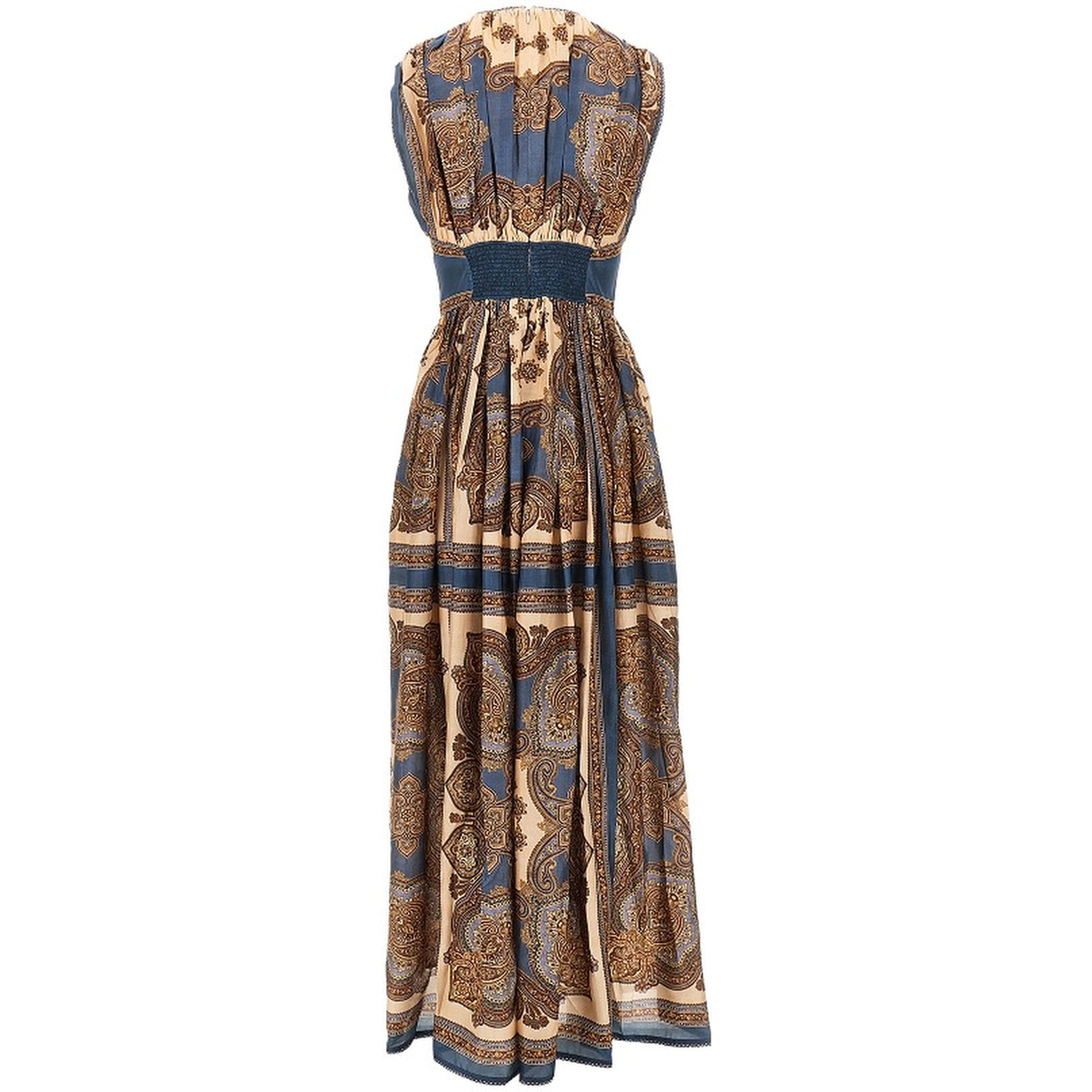 'Mahon' Paisley silk long dress