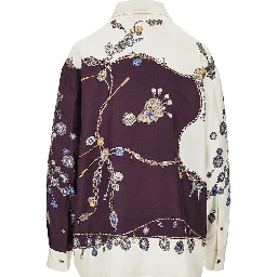 Silk shirt with 'Stolen Jewels' print