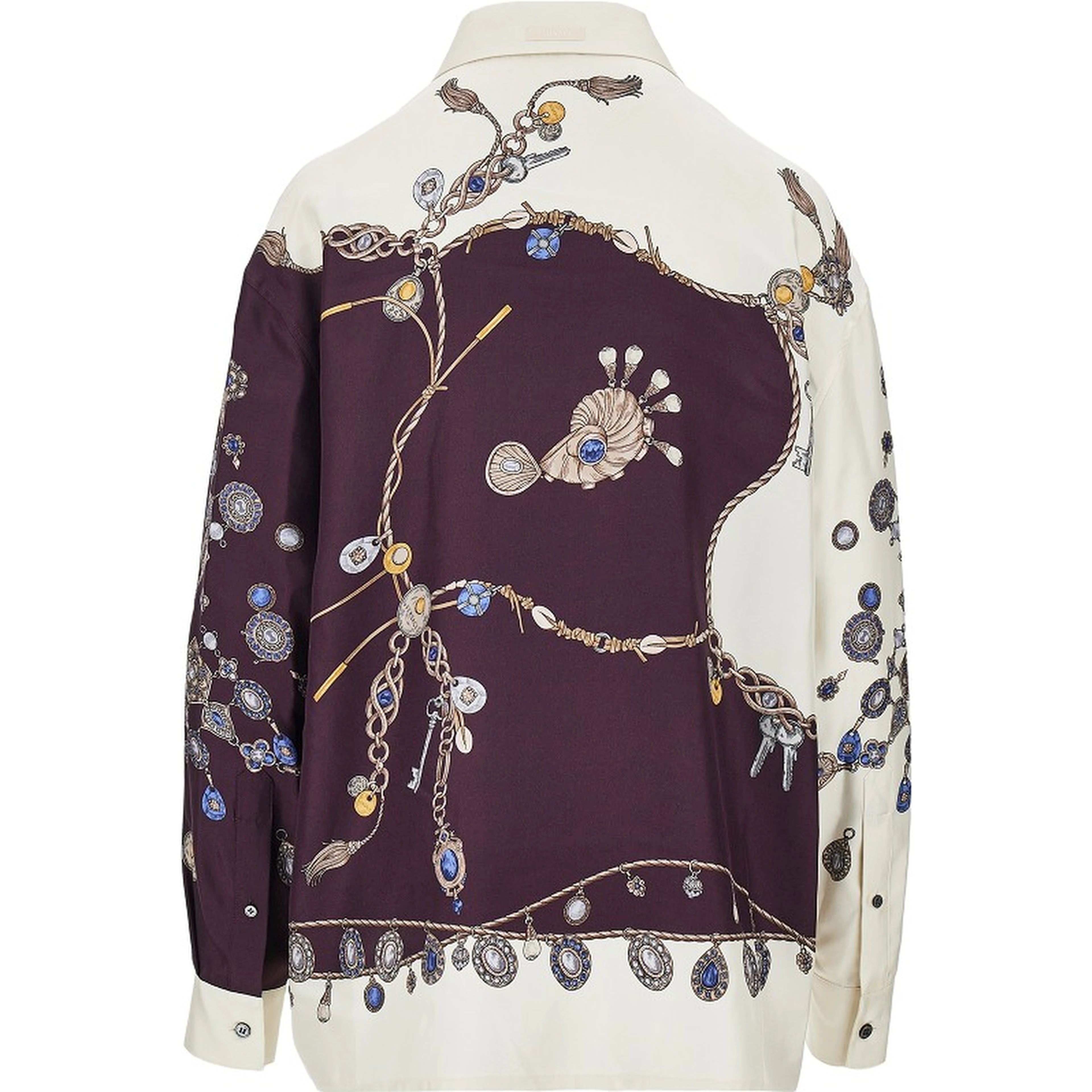 Silk shirt with 'Stolen Jewels' print