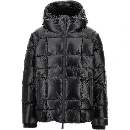 Quilted and padded nylon downjacket