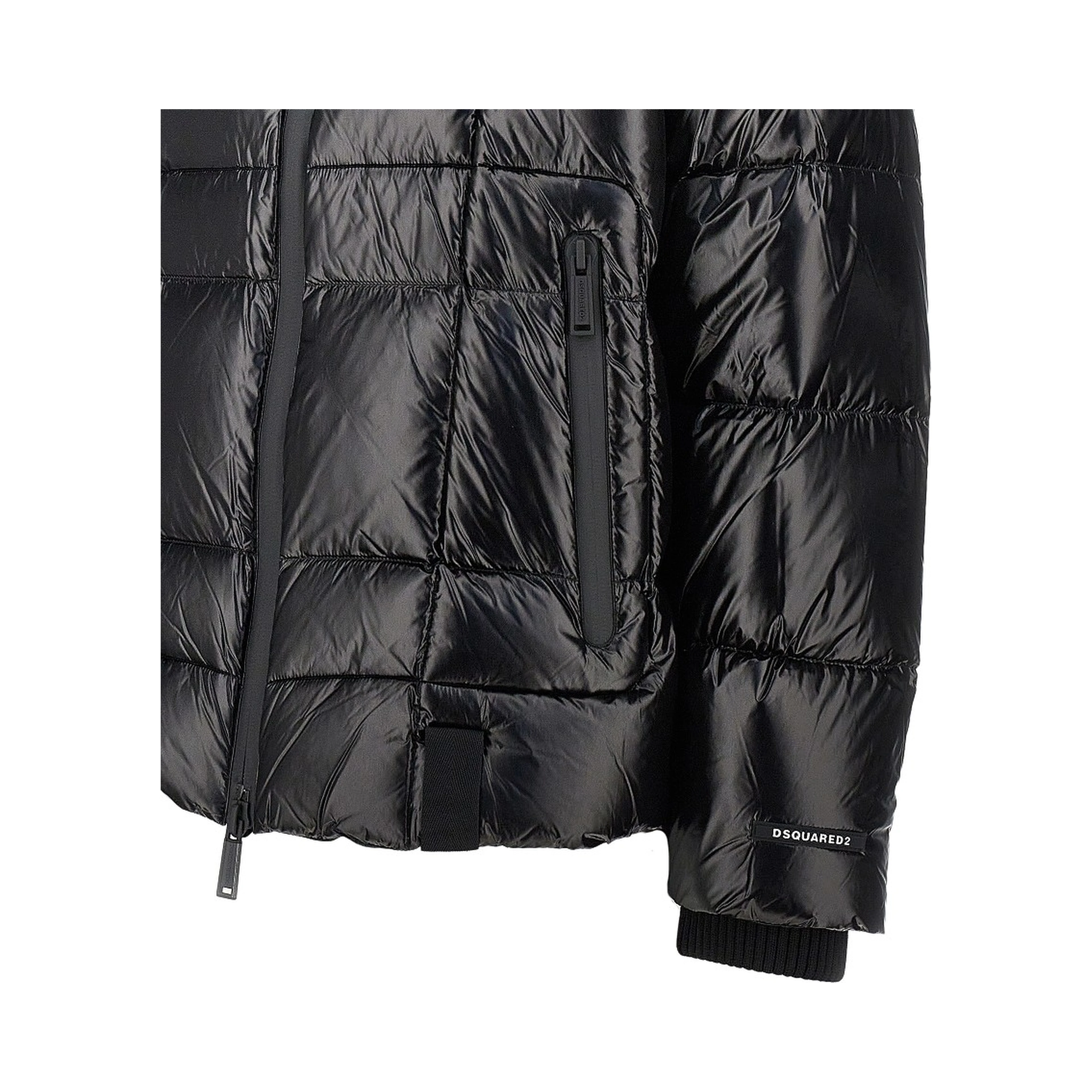 Quilted and padded nylon downjacket