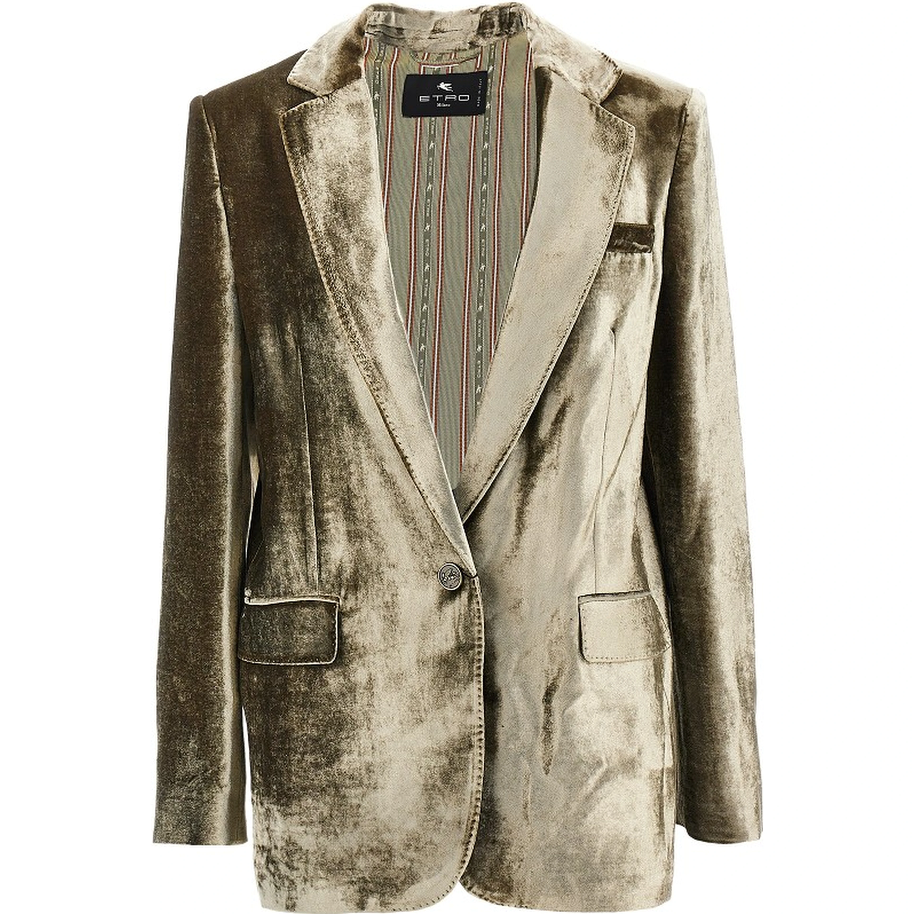 Velvet single-breasted jacket