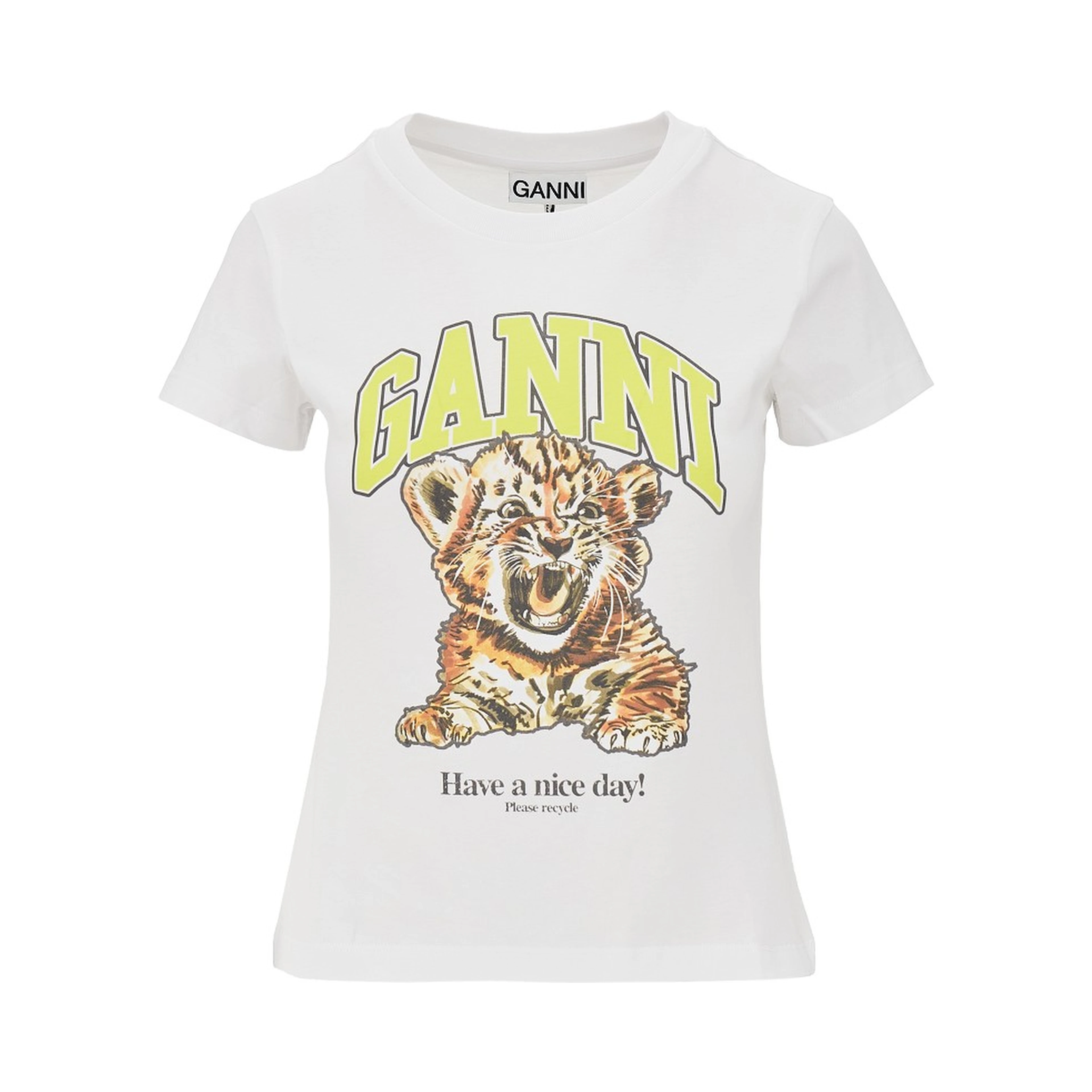Jersey T-shirt with 'Tiger' print