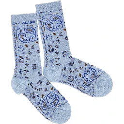 Cotton-blend socks with Bandana motif