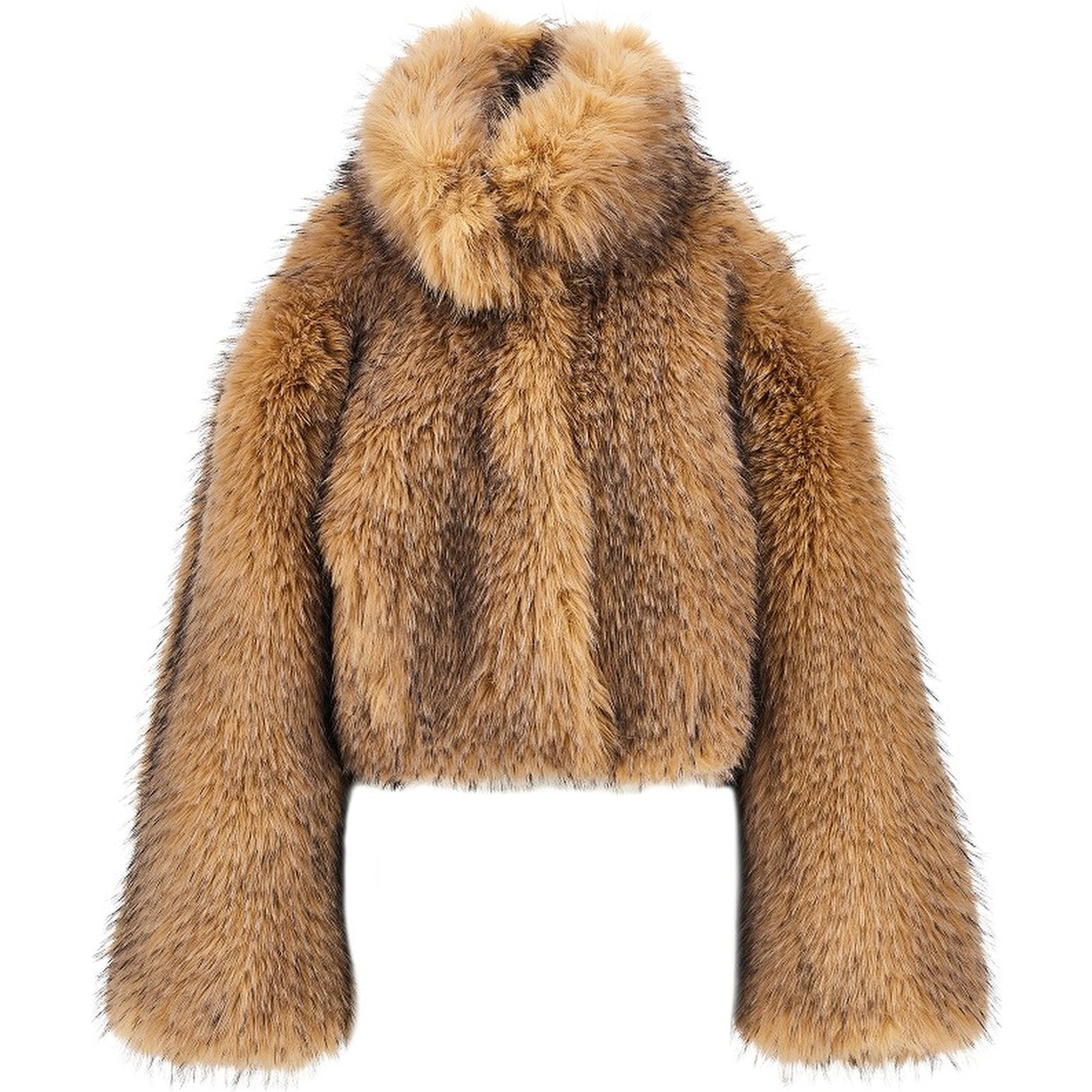 Faux fur cropped jacket