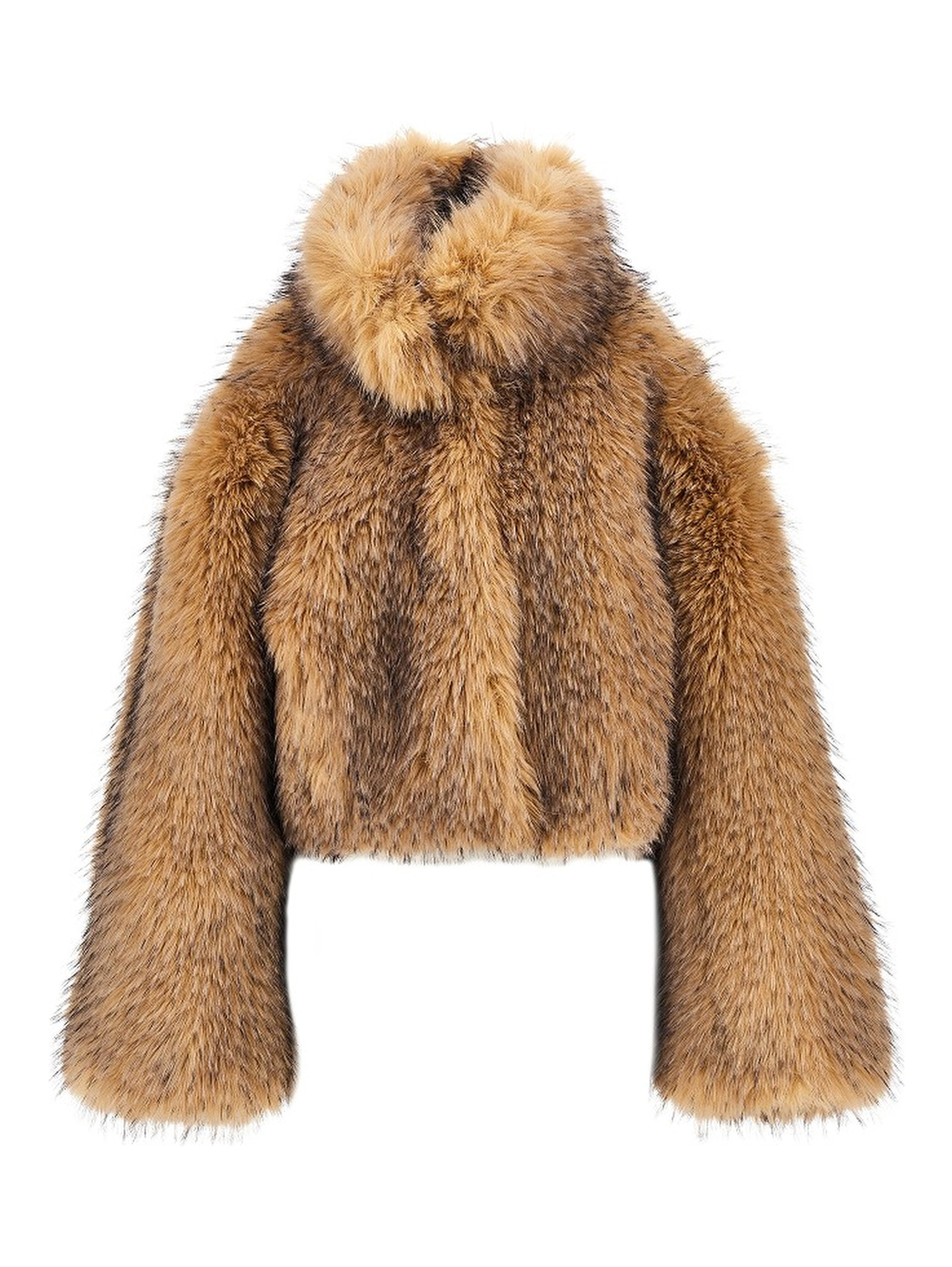 Faux fur cropped jacket
