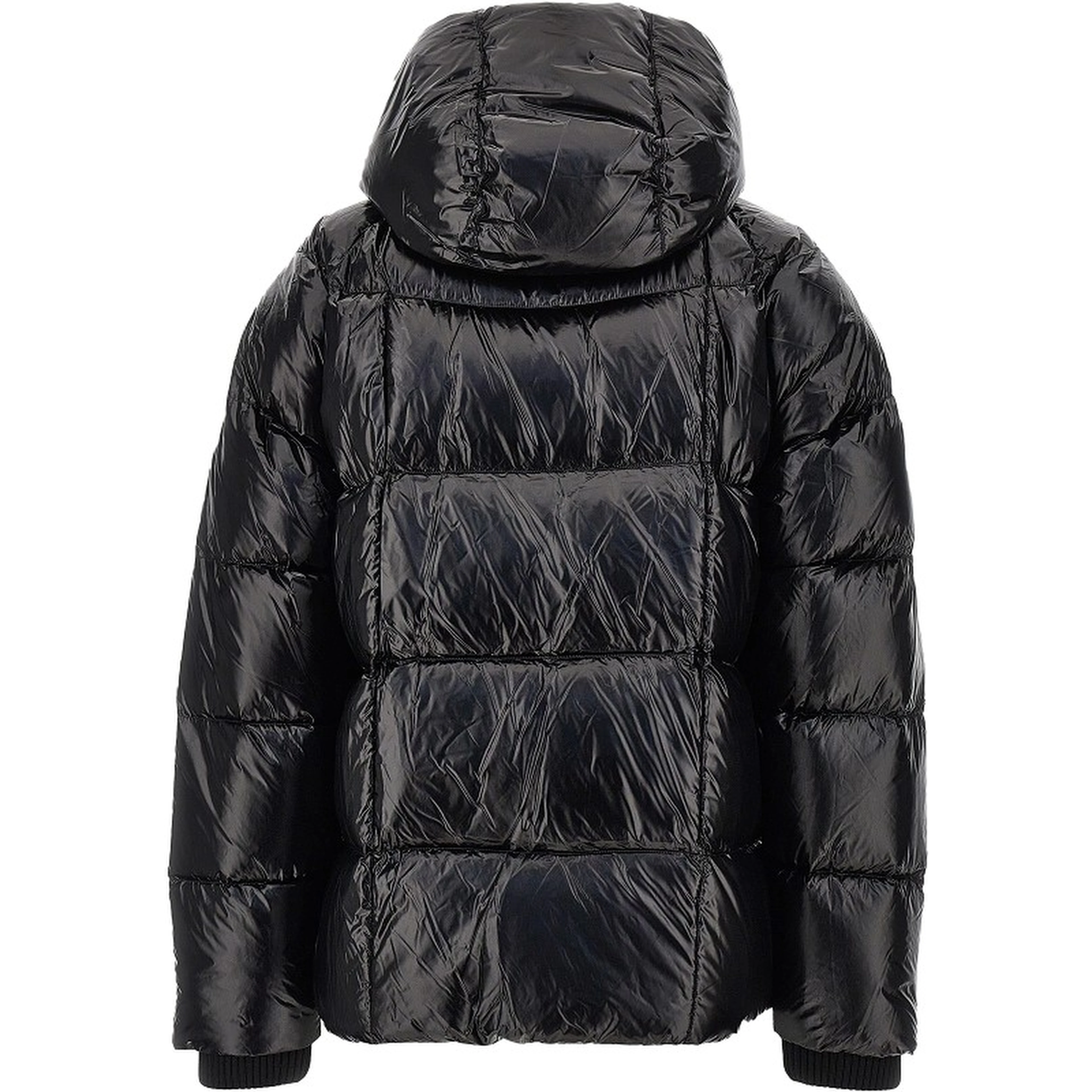 Quilted and padded nylon downjacket