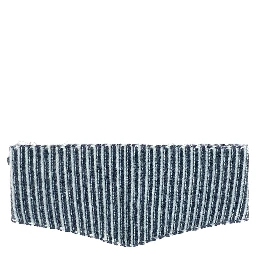 Knitted scarf with striped motif