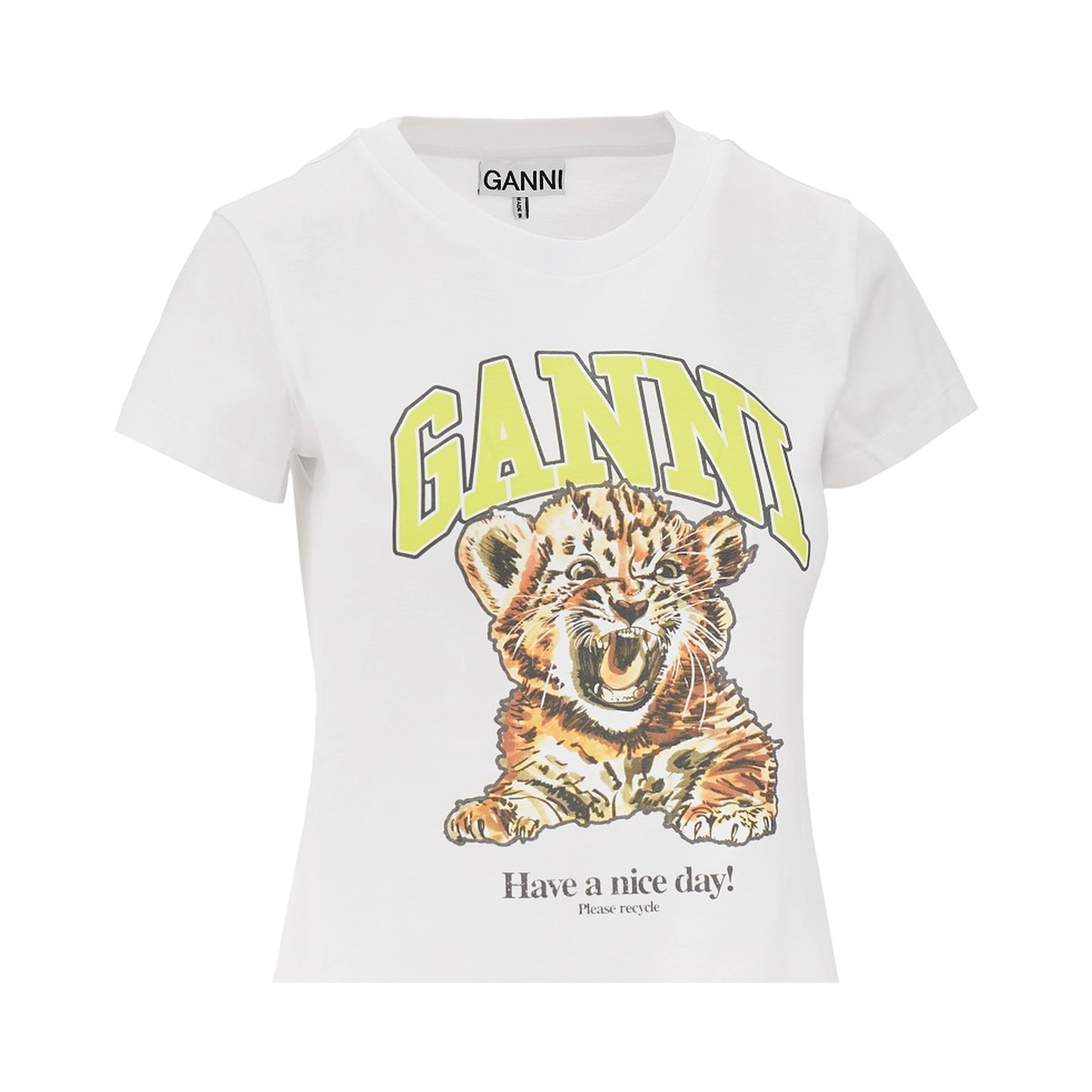 Jersey T-shirt with 'Tiger' print