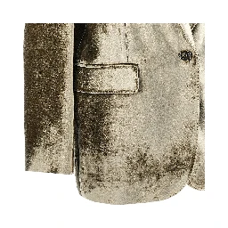 Velvet single-breasted jacket