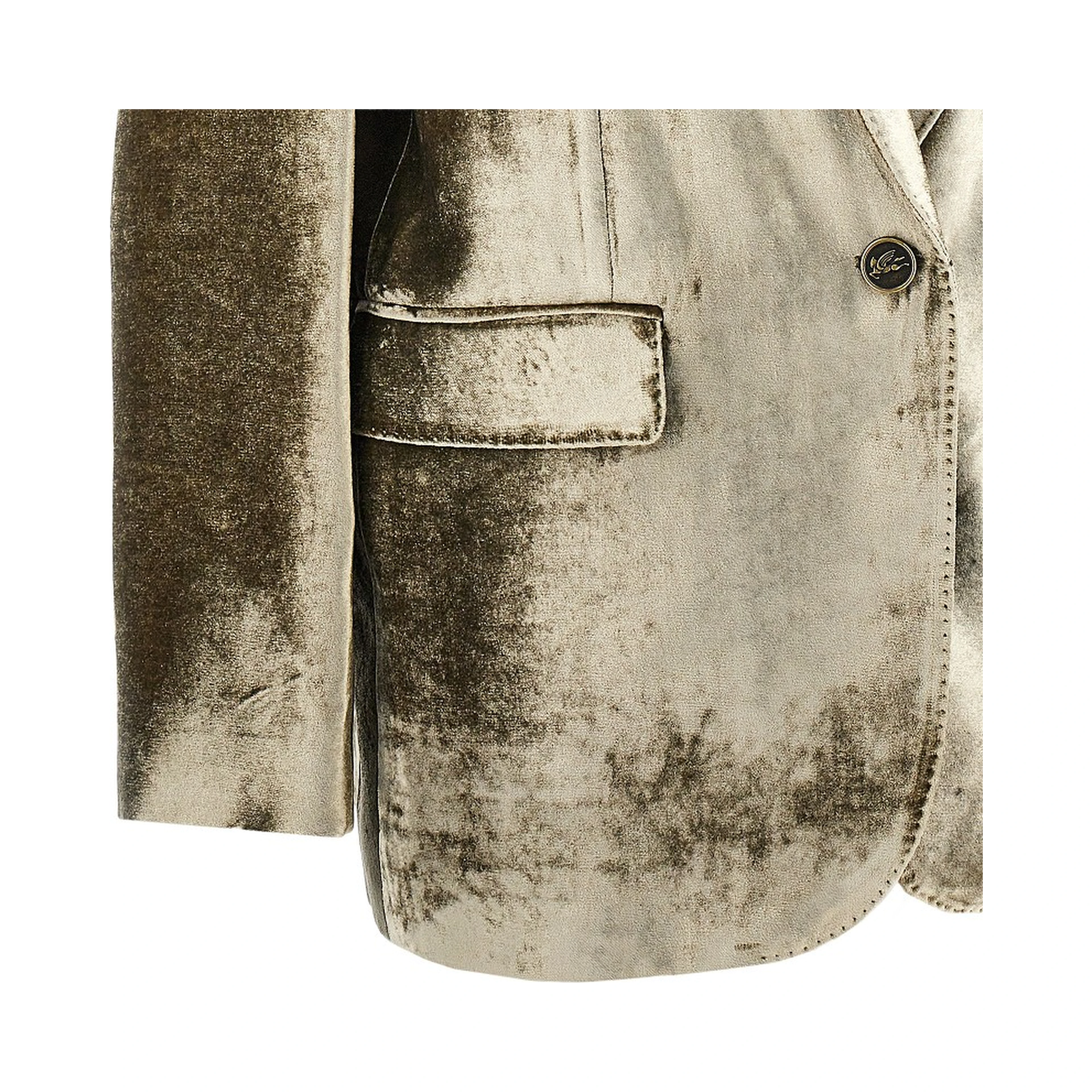 Velvet single-breasted jacket