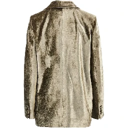 Velvet single-breasted jacket